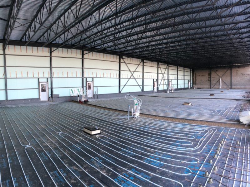 Plancher radiant — grande surface